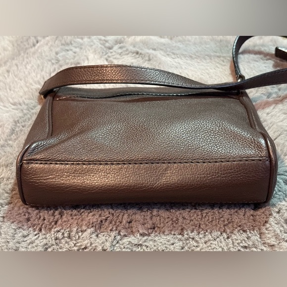 Kate Spade New York Pebbled Leather Crossbody Purse/ Bag In Mocha Brown - Picture 10 of 16